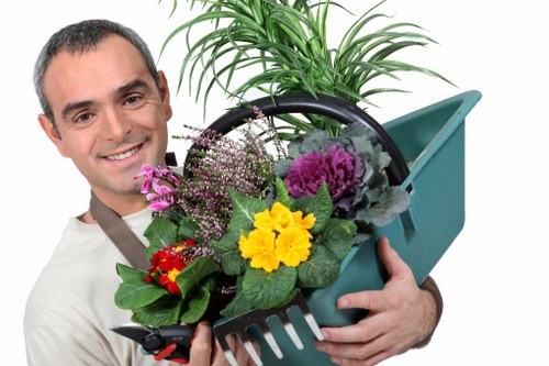 Local Croydon garden landscaping featuring hard landscaping and soft planting